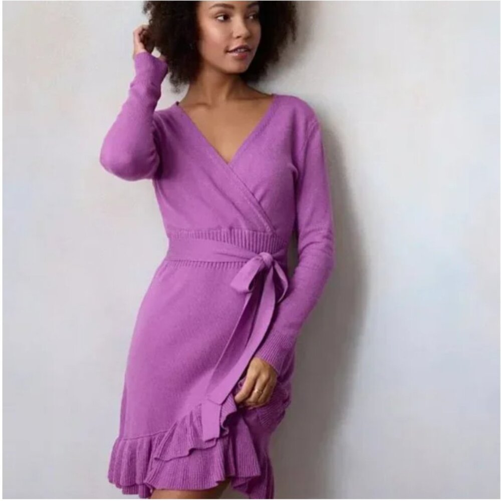 Lauren Conrad Sweater Faux-Wrap Dress